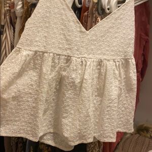 Dreamers Brand White Lace Spaghetti Strap Tank